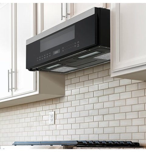 GE Profile - 1.2 Cu. Ft. Over-The-Range Microwave with Sensor Cooking and Low Profile Design - Stainless Steel