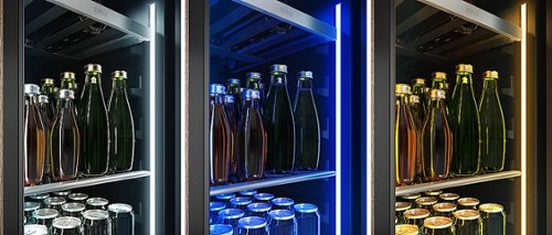 Zephyr - Presrv 15 in. 3.4 Cu. Ft. 4-Bottle and 64-Can Single Zone Beverage Cooler - Stainless Steel/Glass