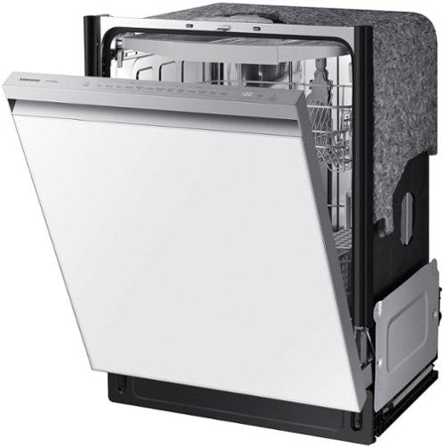 Samsung - 24" Bespoke AutoRelease Dry Smart Built-In Stainless Steel Tub Dishwasher with 3rd Rack, StormWash, 46 dBA - White Glass