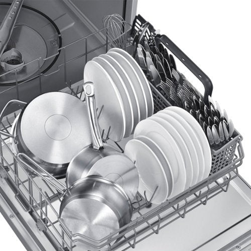 Samsung - 24" AutoRelease Dry Built-In Hybrid Stainless Steel Tub Dishwasher with 3rd Rack, Fingerprint Resistant, 51 dBA - Stainless Steel