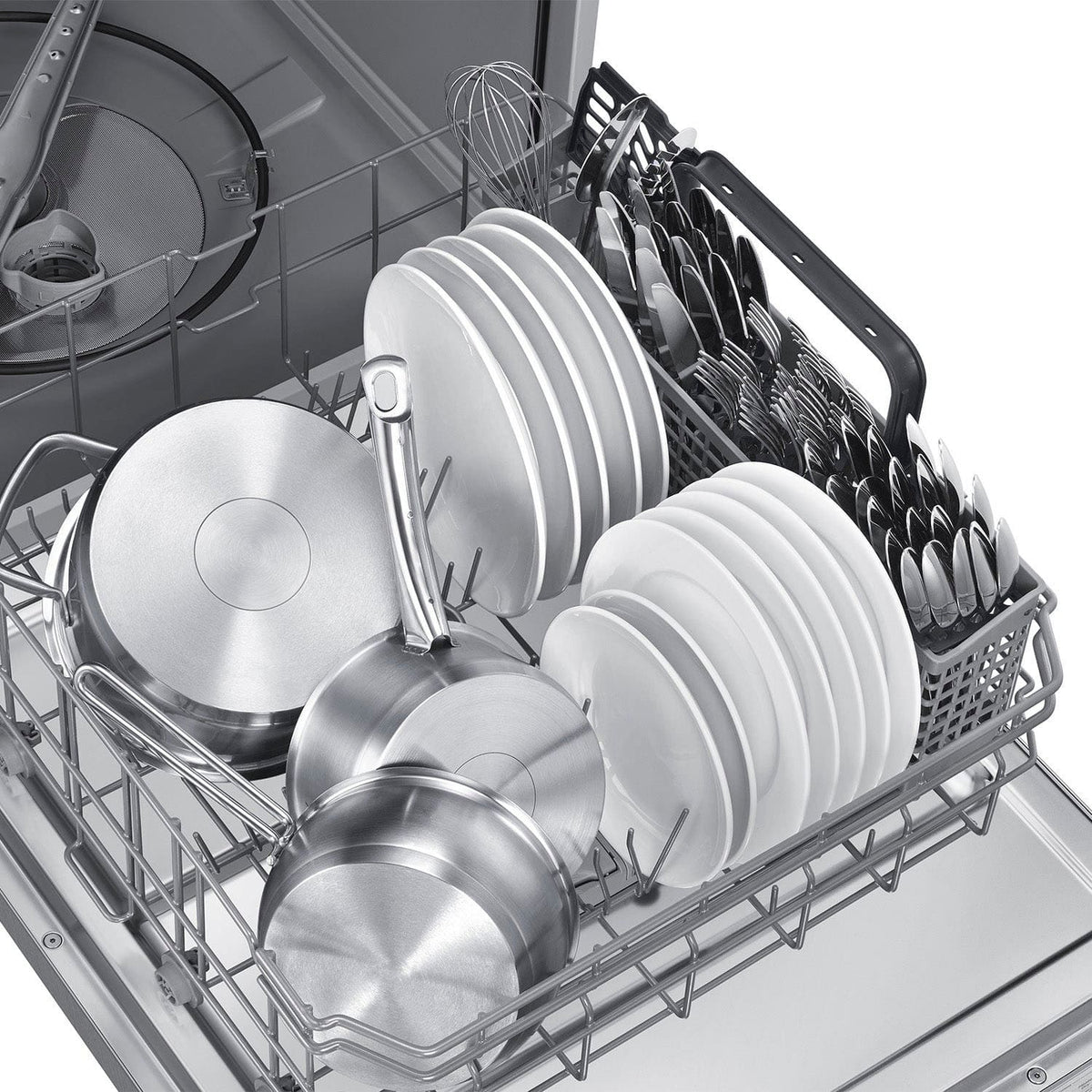 Samsung - 24" AutoRelease Dry Built-In Hybrid Stainless Steel Tub Dishwasher with 3rd Rack, Fingerprint Resistant, 51 dBA - Stainless Steel