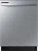 Samsung - 24” Top Control Built-In Hybrid Stainless Steel Tub Dishwasher with Height-Adjustable Rack, 53 dBA - Stainless Steel