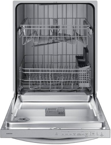 Samsung - 24” Top Control Built-In Hybrid Stainless Steel Tub Dishwasher with Height-Adjustable Rack, 53 dBA - Stainless Steel