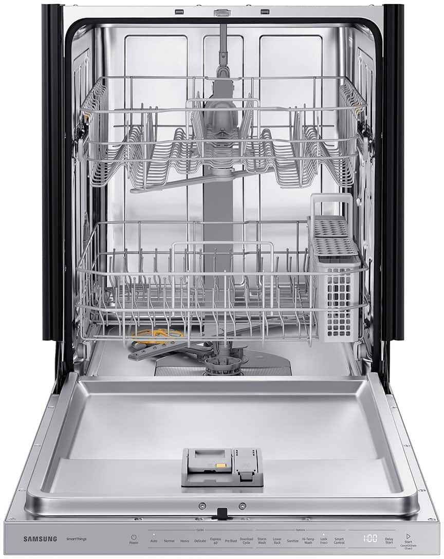Samsung - 24" Top Control Smart Built-In Stainless Steel Tub Dishwasher with Storm Wash, 48 dBA - Stainless Steel