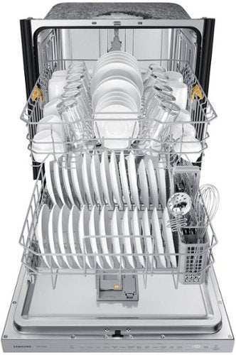 Samsung - 24" Top Control Smart Built-In Stainless Steel Tub Dishwasher with Storm Wash, 48 dBA - Stainless Steel