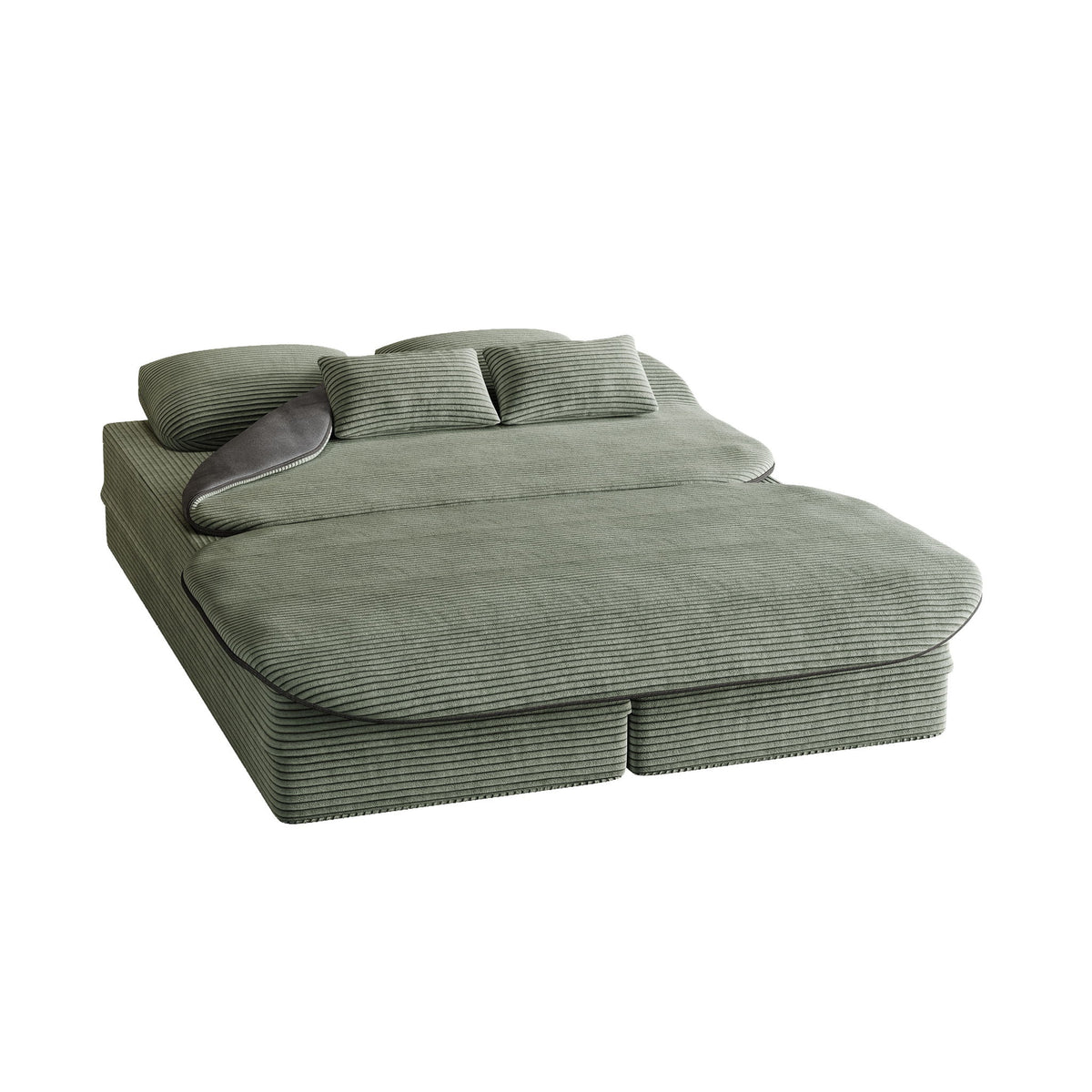 Sofá Cama Plegable 2 en 1 con Manta Multifuncional