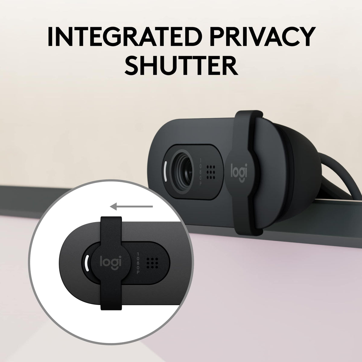 Logitech - Brio 100 1080p Full HD Webcam for Meetings and Streaming - Graphite