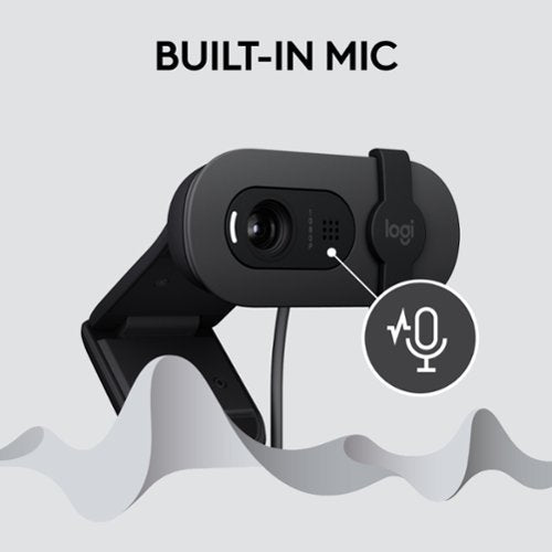 Logitech - Brio 100 1080p Full HD Webcam for Meetings and Streaming - Graphite