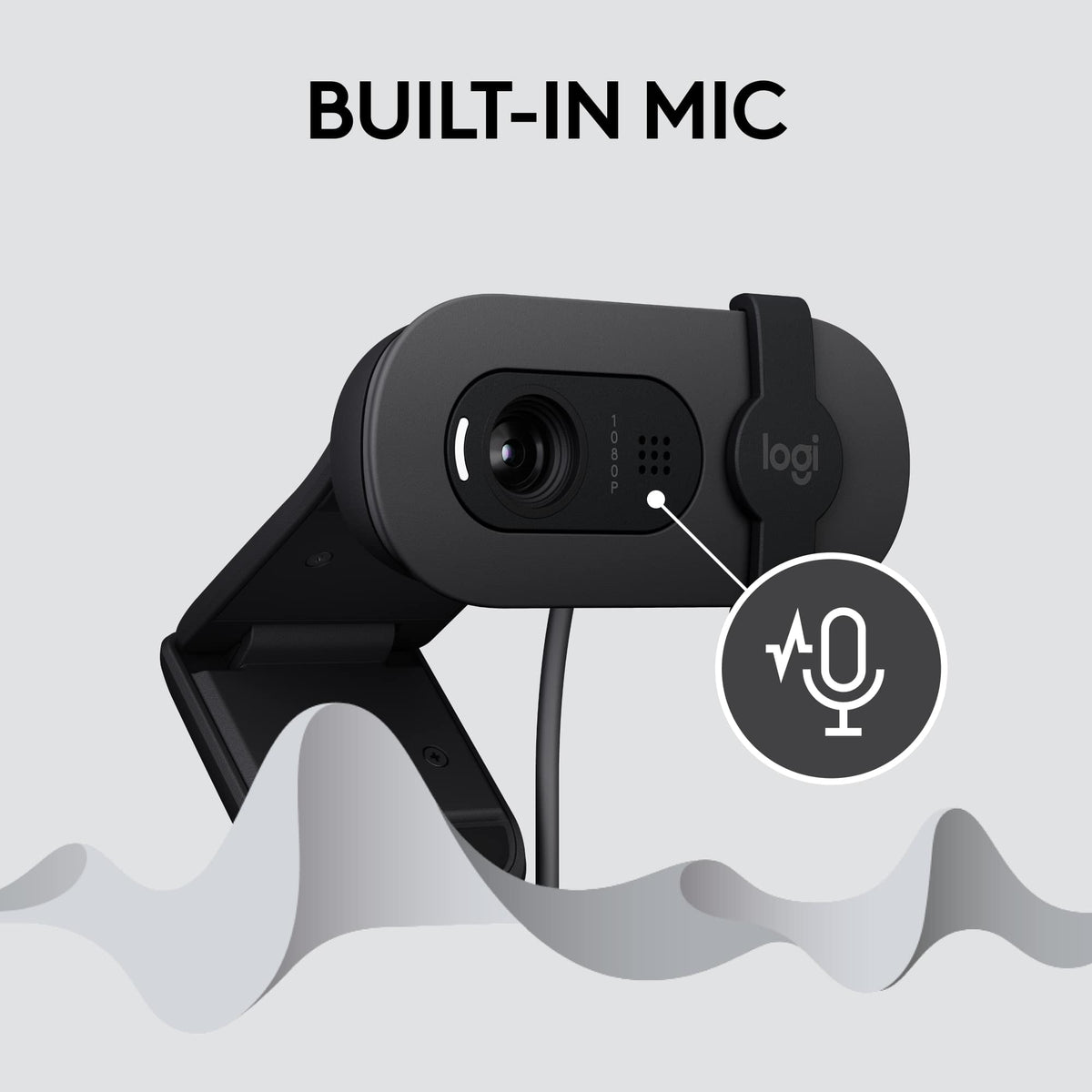 Logitech - Brio 100 1080p Full HD Webcam for Meetings and Streaming - Graphite