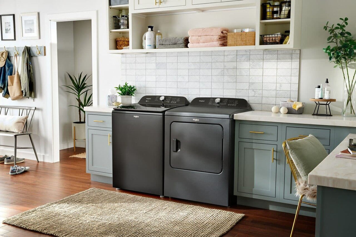 7.0 Cu. Ft. Whirlpool Electric Dryer with Moisture Sensor - Volcano Black