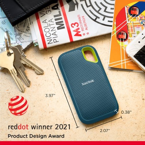 SANDISK - Extreme Portable 2TB External USB-C NVMe SSD - Monterey