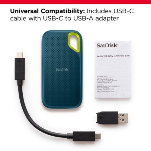 SANDISK - Extreme Portable 2TB External USB-C NVMe SSD - Monterey