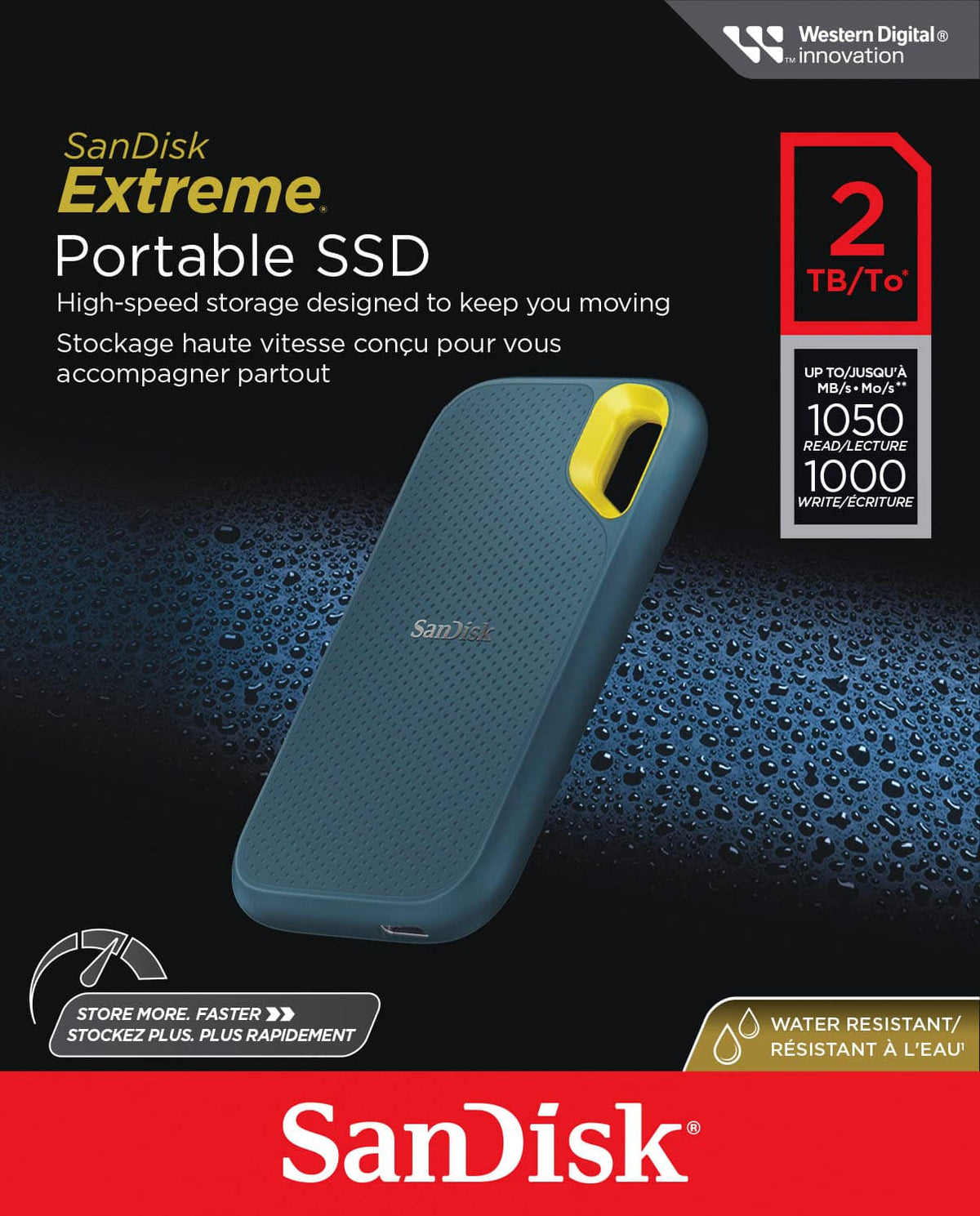 SANDISK - Extreme Portable 2TB External USB-C NVMe SSD - Monterey