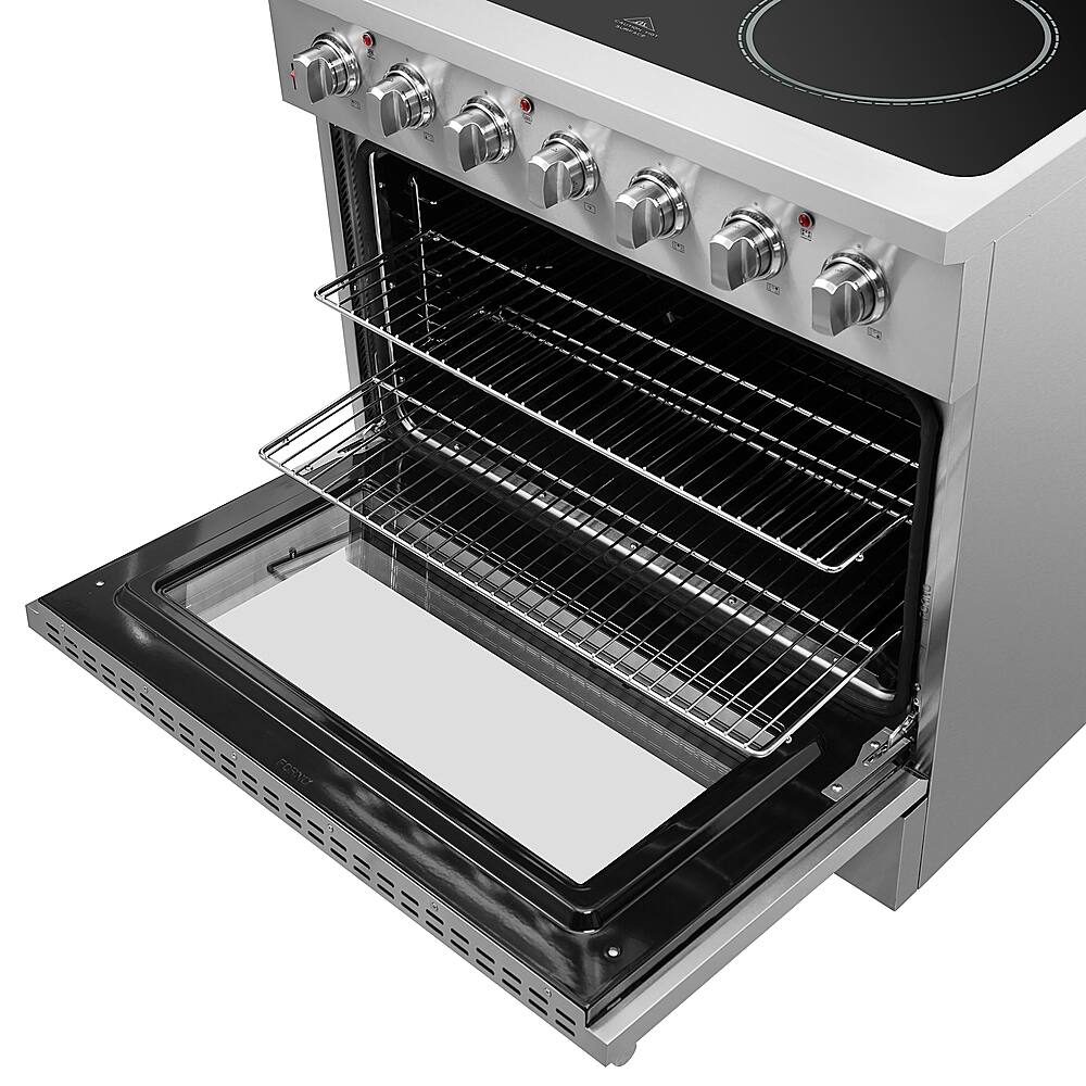 Forno Appliances - 36 in. Wide 5 Elements Galiano Alta Qualita 5.36 Cu. Ft. Freestanding Electric Range with True Convection Oven - Stainless Steel