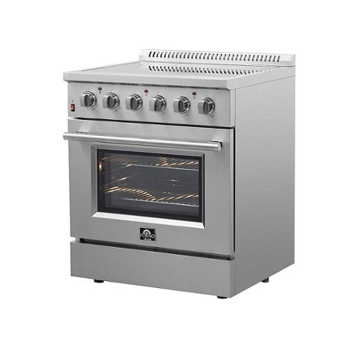 Forno Appliances - 30 in. Wide 4 Elements Galiano Alta Qualita 4.32 Cu. Ft. Freestanding Electric Range with True Convection Oven - Stainless Steel