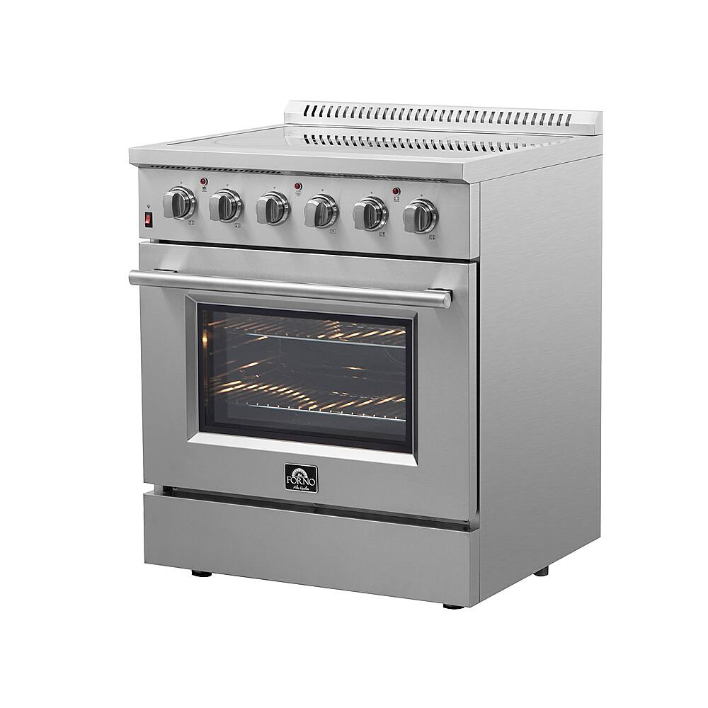 Forno Appliances - 30 in. Wide 4 Elements Galiano Alta Qualita 4.32 Cu. Ft. Freestanding Electric Range with True Convection Oven - Stainless Steel