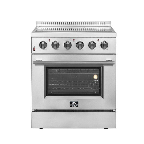 Forno Appliances - 30 in. Wide 4 Elements Galiano Alta Qualita 4.32 Cu. Ft. Freestanding Electric Range with True Convection Oven - Stainless Steel