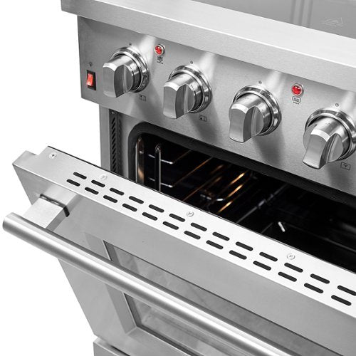 Forno Appliances - 30 in. Wide 4 Elements Galiano Alta Qualita 4.32 Cu. Ft. Freestanding Electric Range with True Convection Oven - Stainless Steel