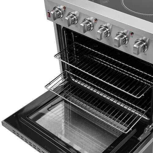 Forno Appliances - 30 in. Wide 4 Elements Galiano Alta Qualita 4.32 Cu. Ft. Freestanding Electric Range with True Convection Oven - Stainless Steel