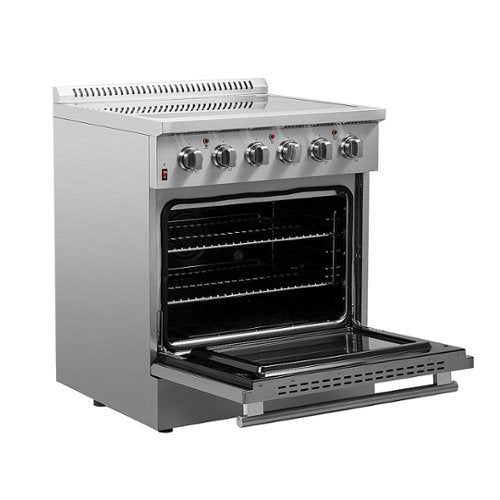 Forno Appliances - 30 in. Wide 4 Elements Galiano Alta Qualita 4.32 Cu. Ft. Freestanding Electric Range with True Convection Oven - Stainless Steel