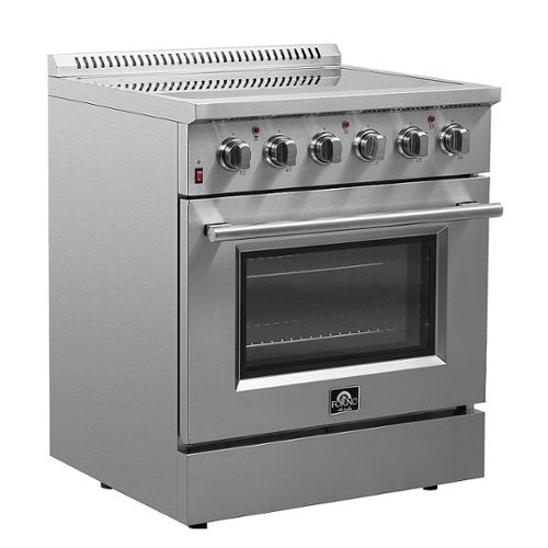 Forno Appliances - 30 in. Wide 4 Elements Galiano Alta Qualita 4.32 Cu. Ft. Freestanding Electric Range with True Convection Oven - Stainless Steel