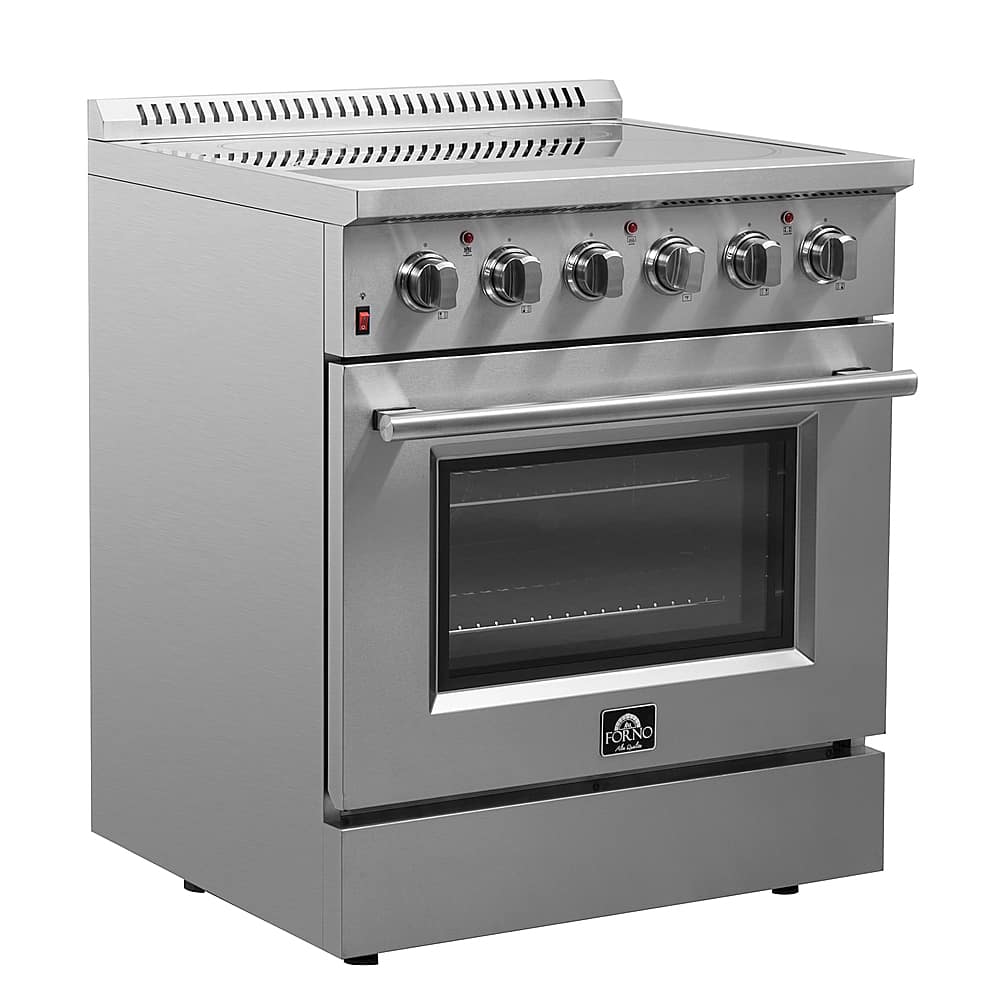 Forno Appliances - 30 in. Wide 4 Elements Galiano Alta Qualita 4.32 Cu. Ft. Freestanding Electric Range with True Convection Oven - Stainless Steel