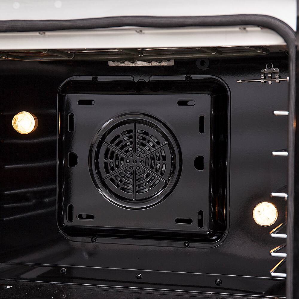 Forno Appliances - 30 in. Wide 4 Elements Galiano Alta Qualita 4.32 Cu.Ft. Freestanding Electric Range w\ French Doors and True Convection - Stainless Steel
