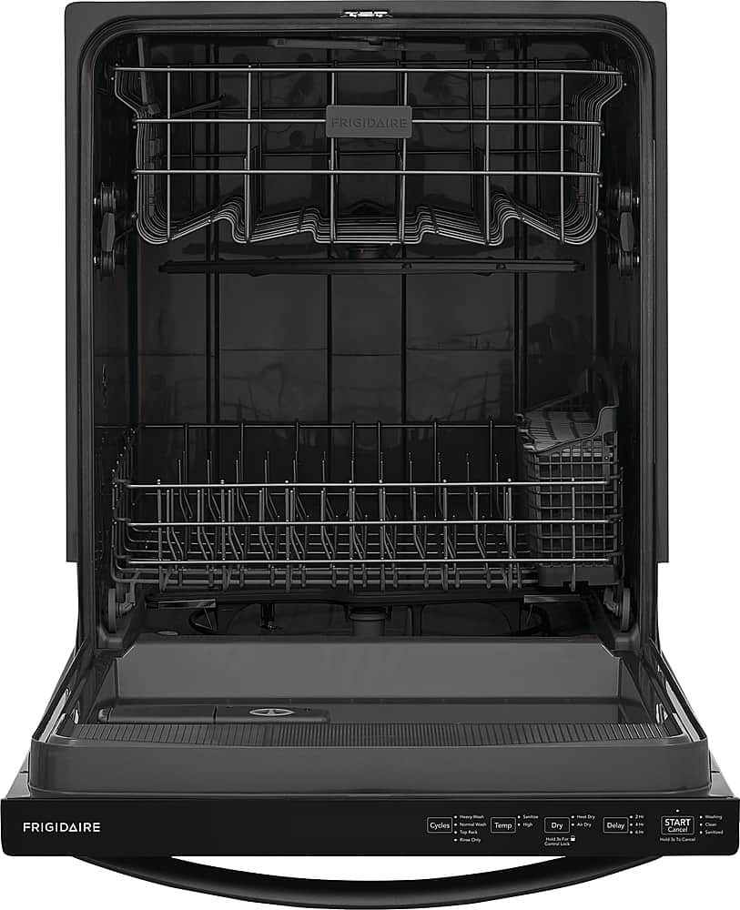 Frigidaire - 24" Top Control Built-In Plastic Tub Dishwasher with MaxDry 52 dBA - Black