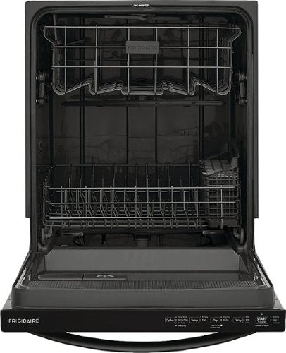 Frigidaire - 24" Top Control Built-In Plastic Tub Dishwasher with MaxDry 52 dBA - Black