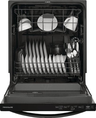 Frigidaire - 24" Top Control Built-In Plastic Tub Dishwasher with MaxDry 52 dBA - Black