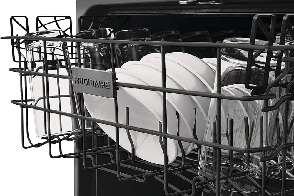 Frigidaire - 24" Top Control Built-In Plastic Tub Dishwasher with MaxDry 52 dBA - Black