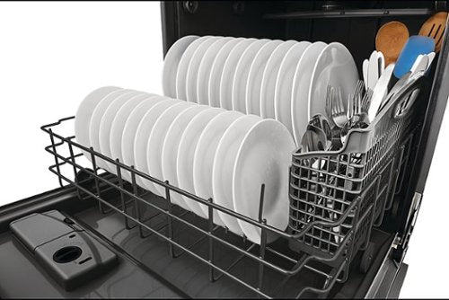 Frigidaire - 24" Top Control Built-In Plastic Tub Dishwasher with MaxDry 52 dBA - Black
