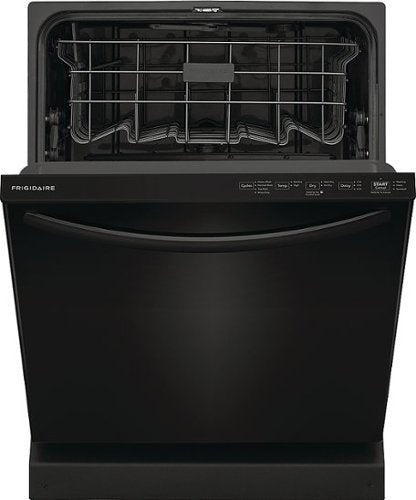 Frigidaire - 24" Top Control Built-In Plastic Tub Dishwasher with MaxDry 52 dBA - Black