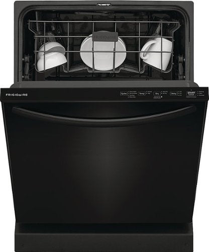 Frigidaire - 24" Top Control Built-In Plastic Tub Dishwasher with MaxDry 52 dBA - Black