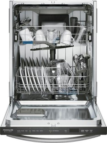 Frigidaire - Gallery 24" Top Control Built-In Stainless Steel Tub Dishwasher with Third Rack, CleanBoost Technology, and 47 dBA - Stainless Steel