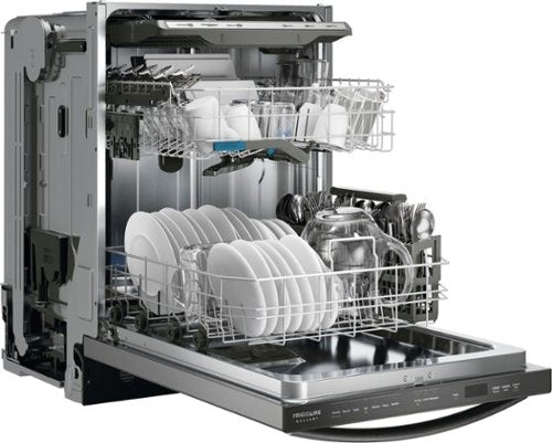 Frigidaire - Gallery 24" Top Control Built-In Stainless Steel Tub Dishwasher with Third Rack, CleanBoost Technology, and 47 dBA - Stainless Steel