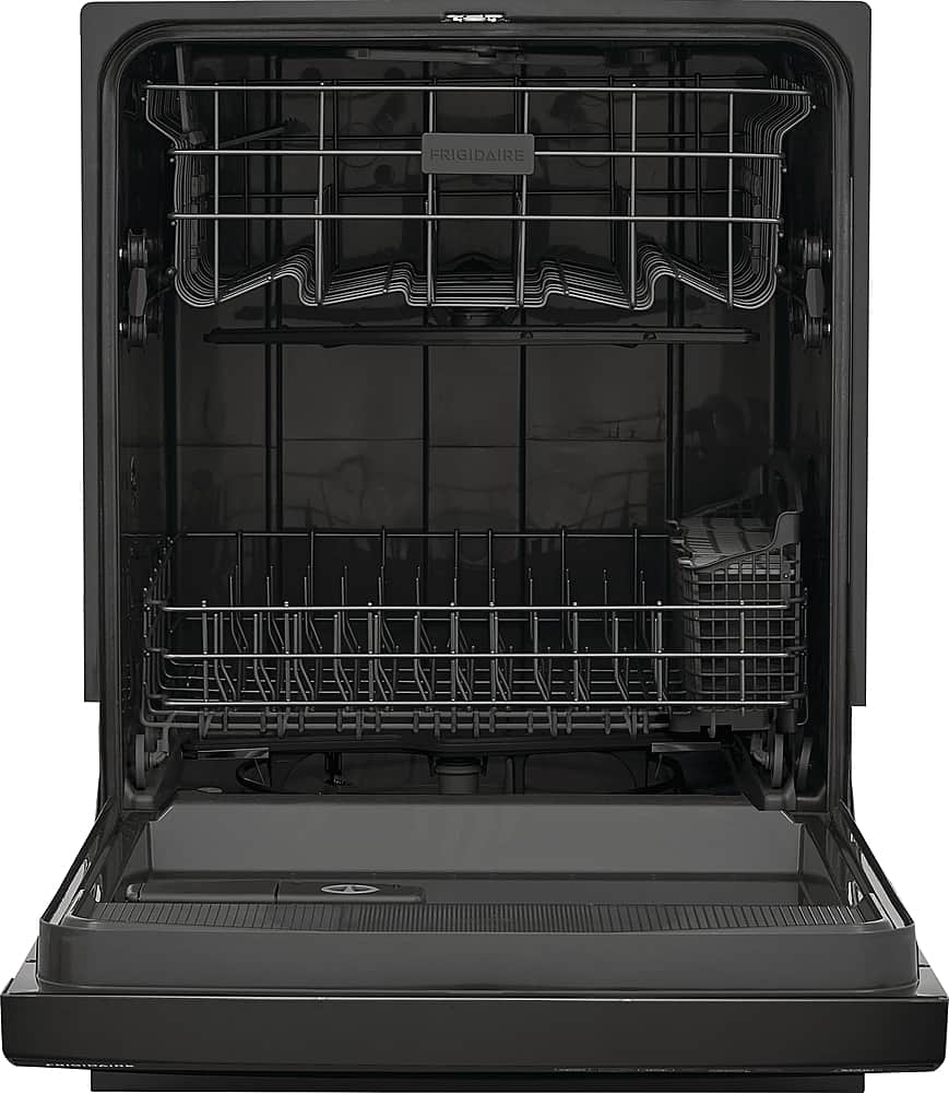 Frigidaire - 24" Front Control Built-In Plastic Tub Dishwasher with MaxDry, 54 dBA - Black