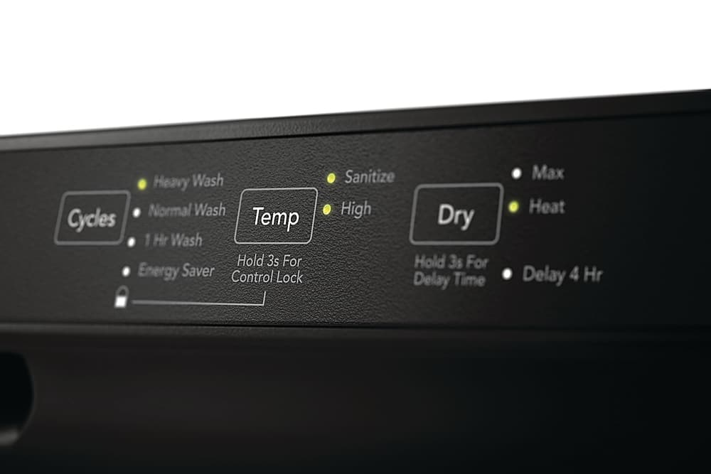 Frigidaire - 24" Front Control Built-In Plastic Tub Dishwasher with MaxDry, 54 dBA - Black
