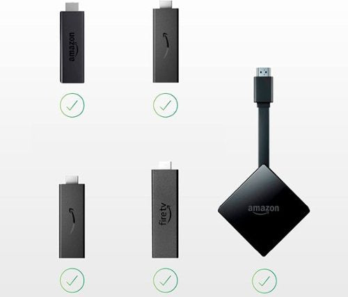 Amazon - USB Power Cable for Fire TV Stick (Eliminates the Need for AC Adapter) - Black