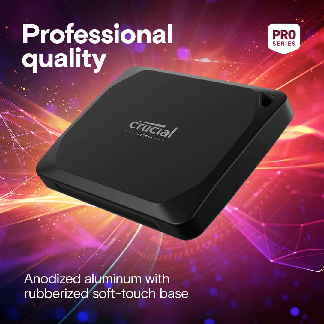 Crucial - X10 Pro 1TB USB-C External SSD - Black