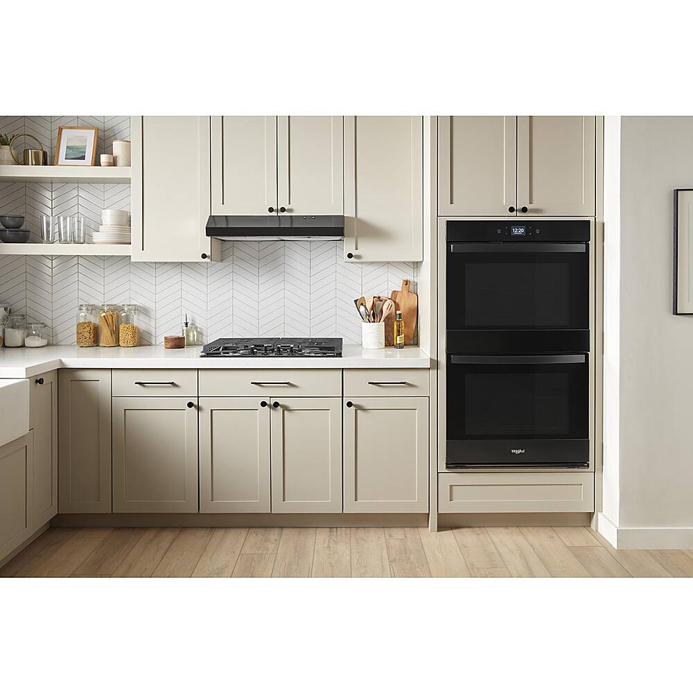 Whirlpool - 27" Smart Built-In Electric Convection Double Wall Oven with Air Fry - Black