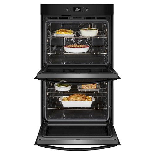 Whirlpool - 27" Smart Built-In Electric Convection Double Wall Oven with Air Fry - Black