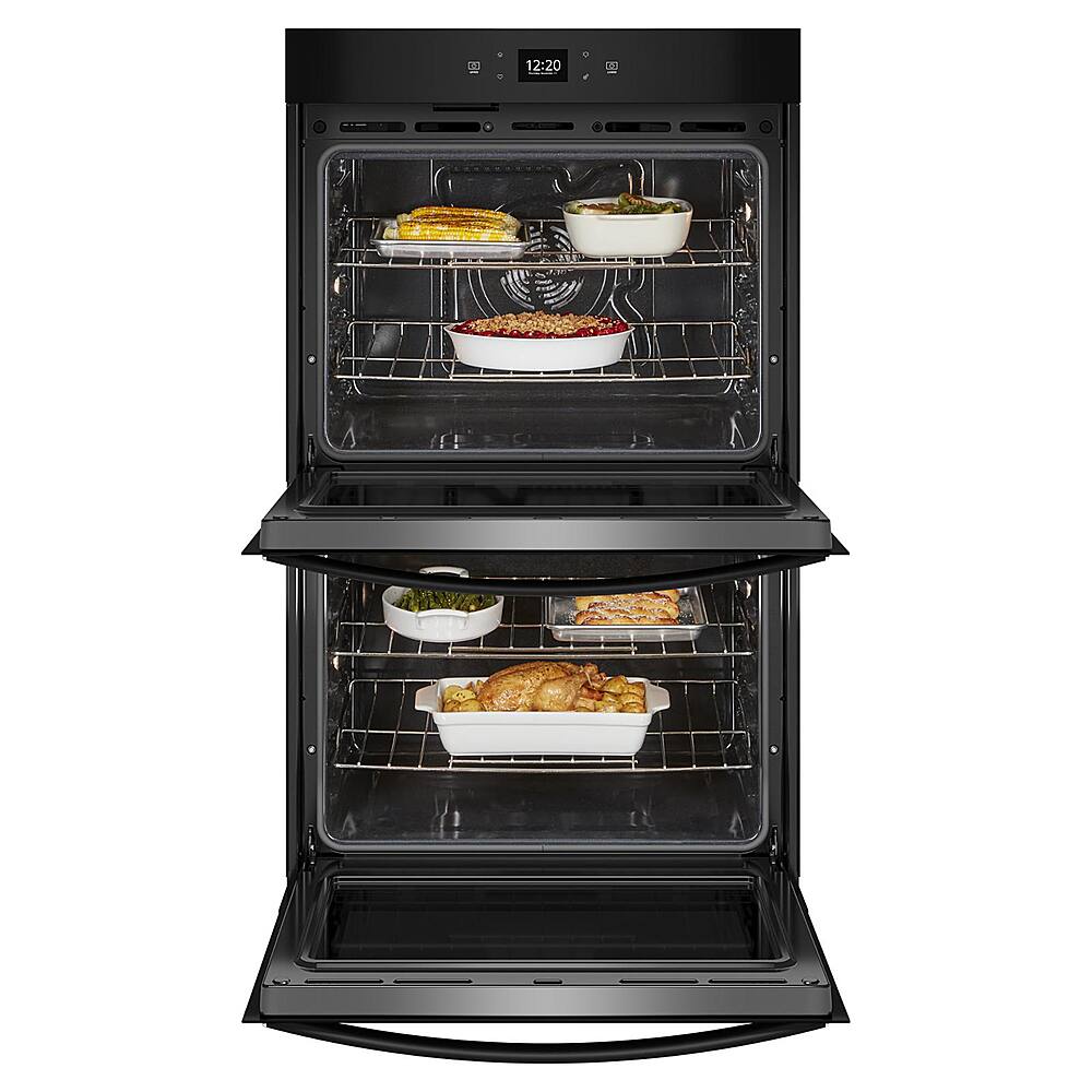 Whirlpool - 27" Smart Built-In Electric Convection Double Wall Oven with Air Fry - Black