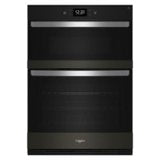 Whirlpool - 30" Smart Built-In Electric Combination Wall Oven with Air Fry - Black Stainless Steel