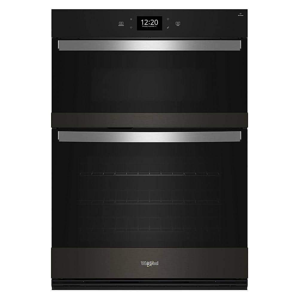 Whirlpool - 30" Smart Built-In Electric Combination Wall Oven with Air Fry - Black Stainless Steel