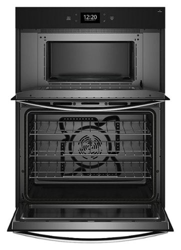 Whirlpool - 30" Smart Built-In Electric Combination Wall Oven with Air Fry - Black Stainless Steel