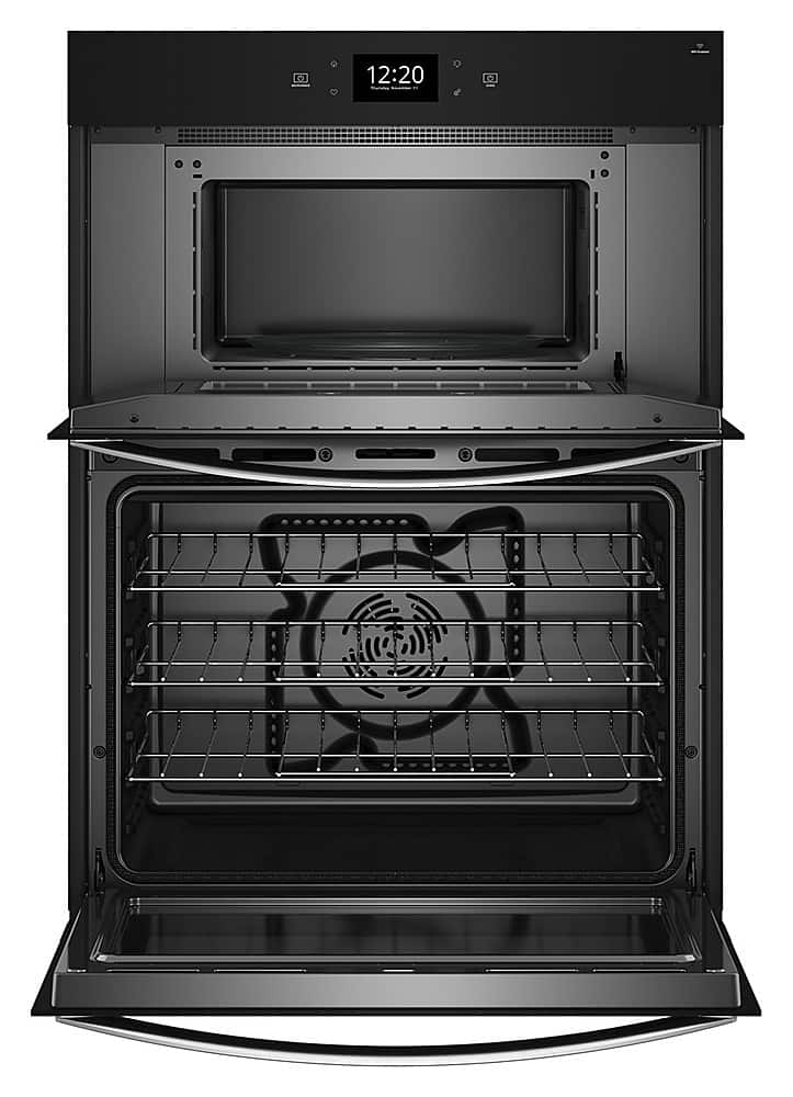 Whirlpool - 30" Smart Built-In Electric Combination Wall Oven with Air Fry - Black Stainless Steel