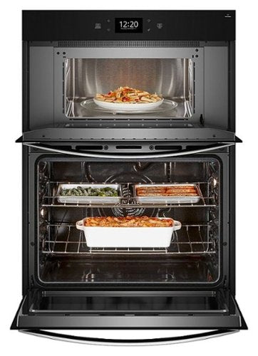 Whirlpool - 30" Smart Built-In Electric Combination Wall Oven with Air Fry - Black Stainless Steel