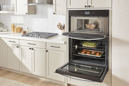 Whirlpool - 30" Smart Built-In Electric Combination Wall Oven with Air Fry - Black Stainless Steel