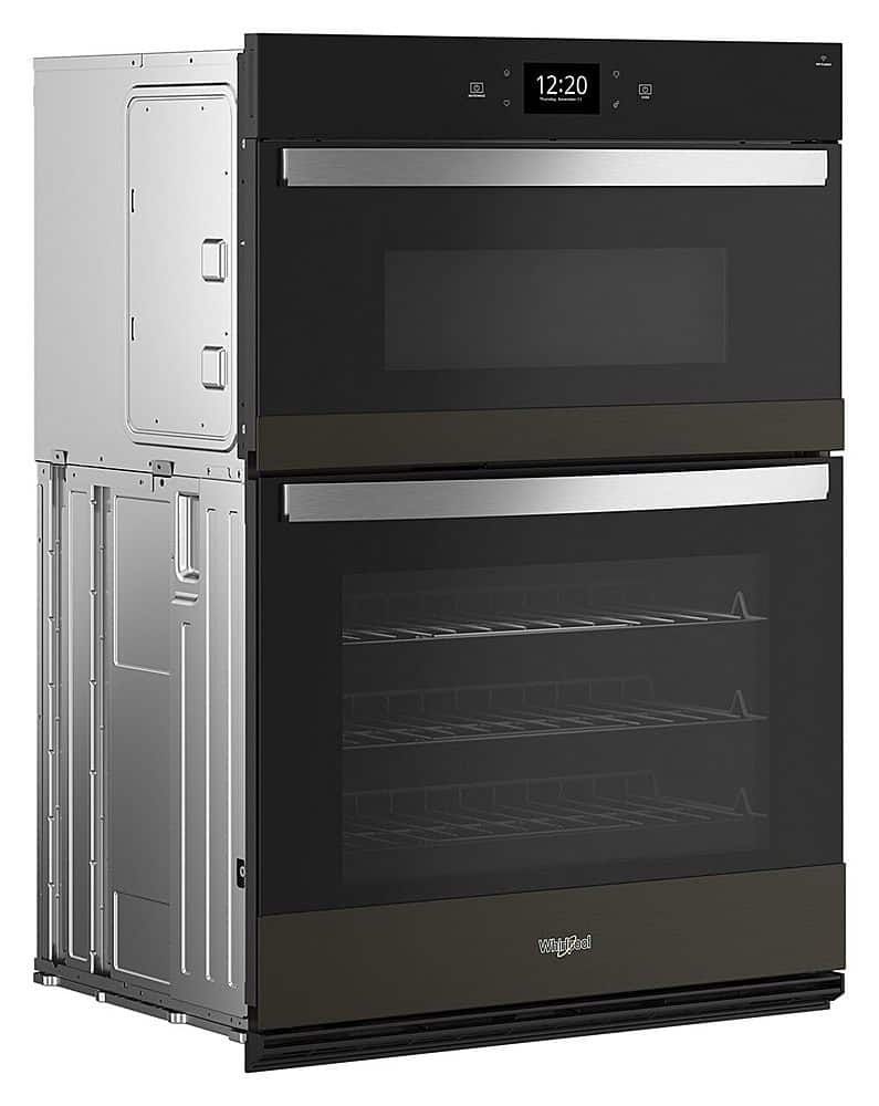 Whirlpool - 30" Smart Built-In Electric Combination Wall Oven with Air Fry - Black Stainless Steel